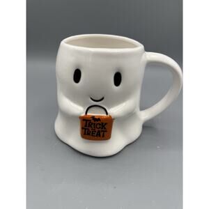 Cracker Barrel Trick or Treat Ghost Mug – Halloween Coffee Cup 4.25”